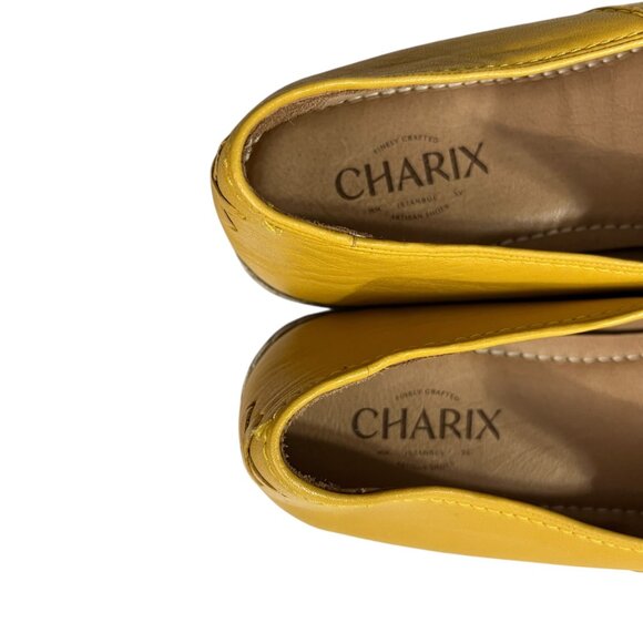 Charix Artisan Crafted Mustard Yellow Leather Slip On Quiet Luxury Loafers 13 - Picture 5 of 11